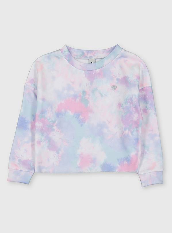 Tie Dye Cropped Sweatshirt - 3 years